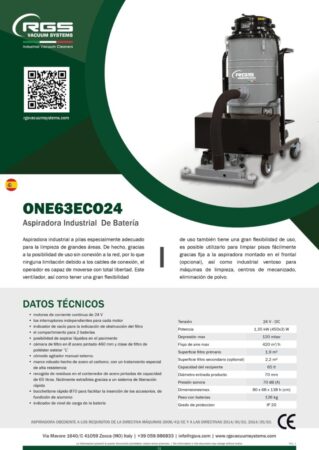 Aspiradora a batería ONE63ECO24