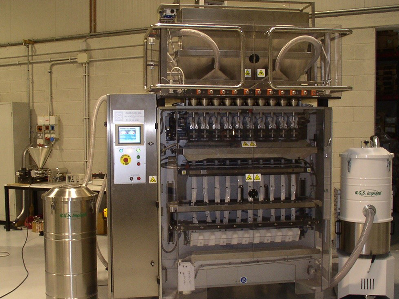 Aspiración industrial adaptada al proceso